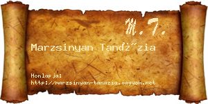 Marzsinyan Tanázia névjegykártya